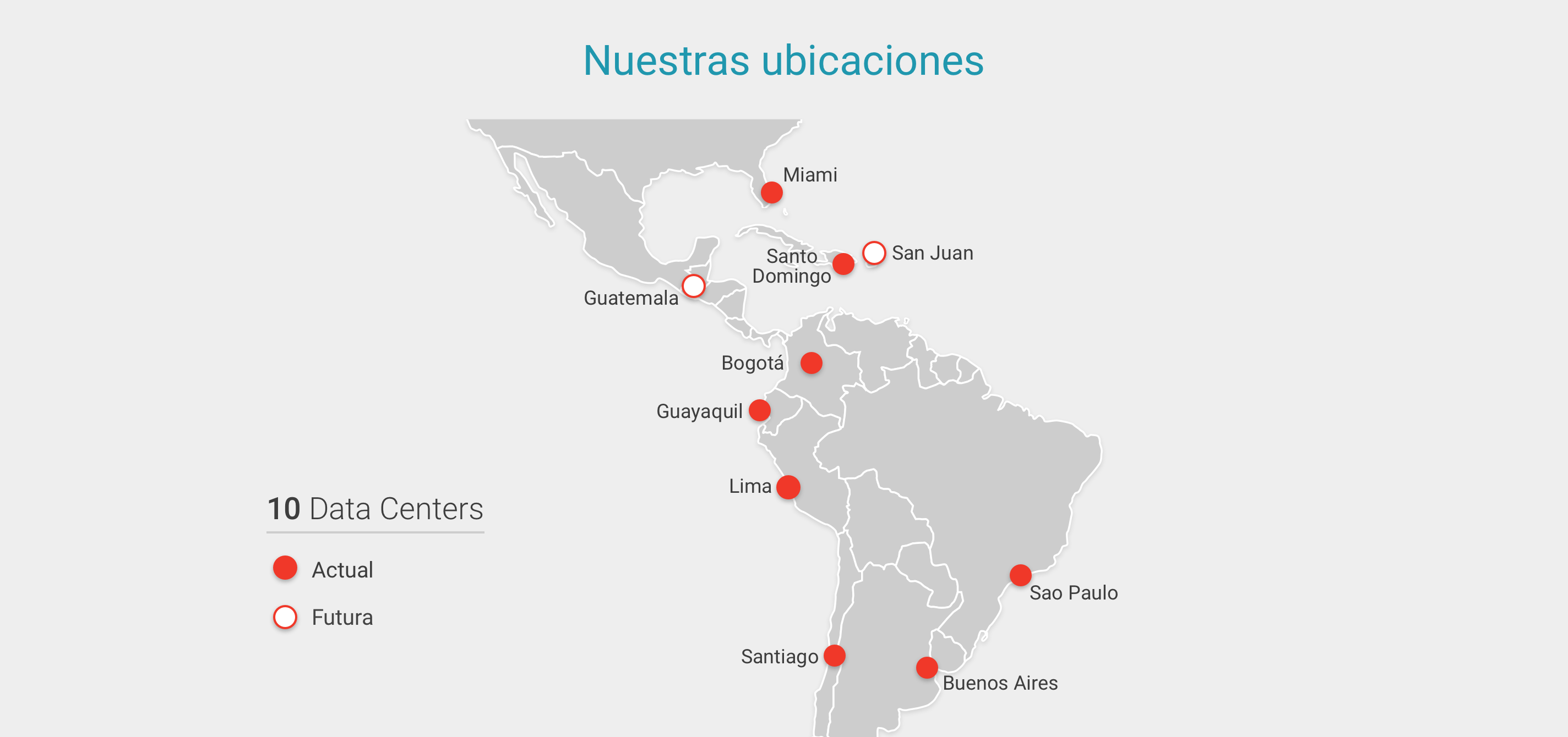 Ubicaciones de nuestros Data Centers