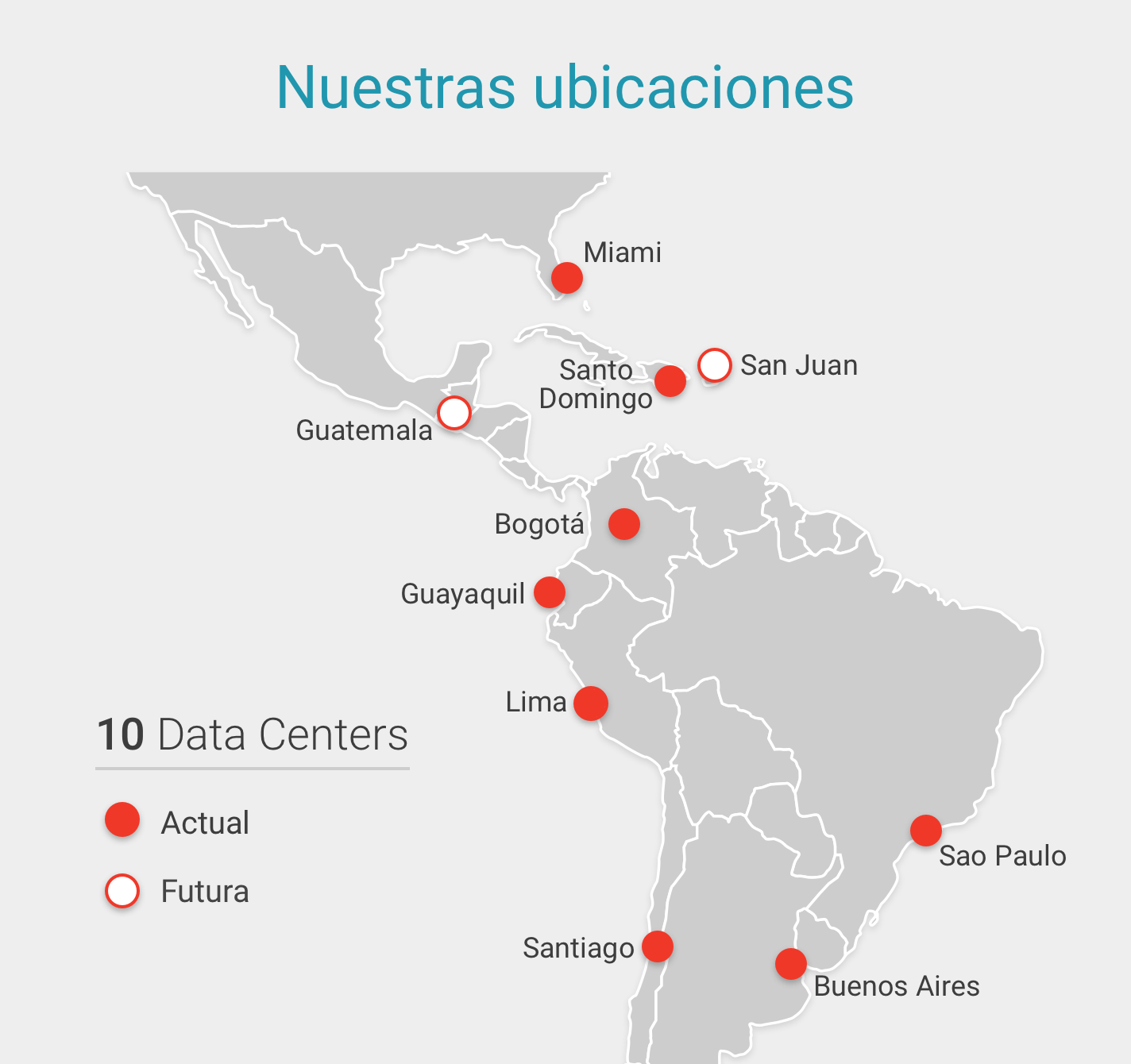 Ubicaciones de nuestros Data Centers