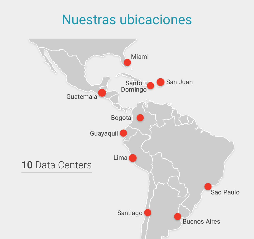 Ubicaciones de nuestros Data Centers